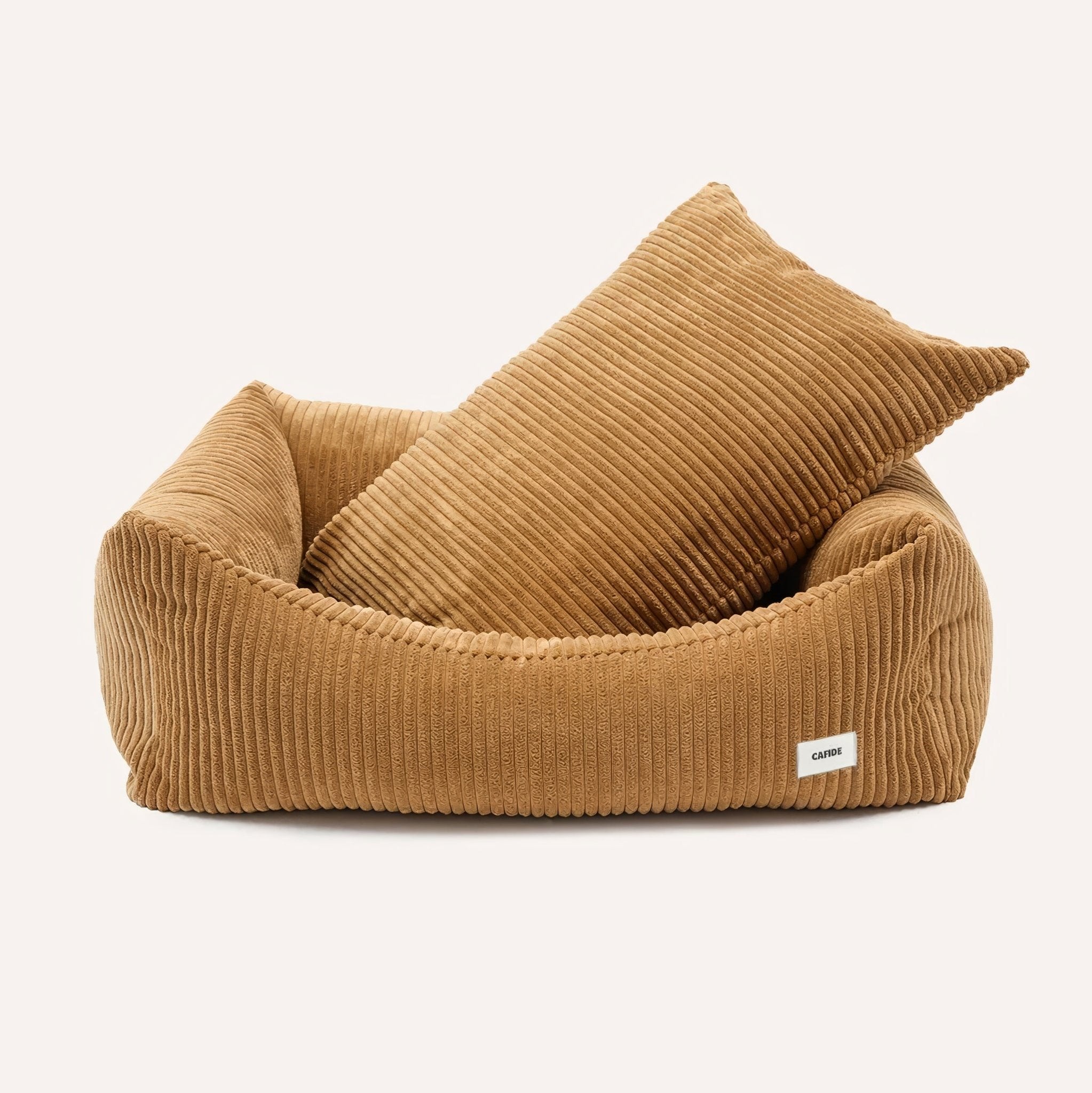 BED0323S30 - Snozy koiranpeti - Vakosametti - Sinappi - Muotitassu