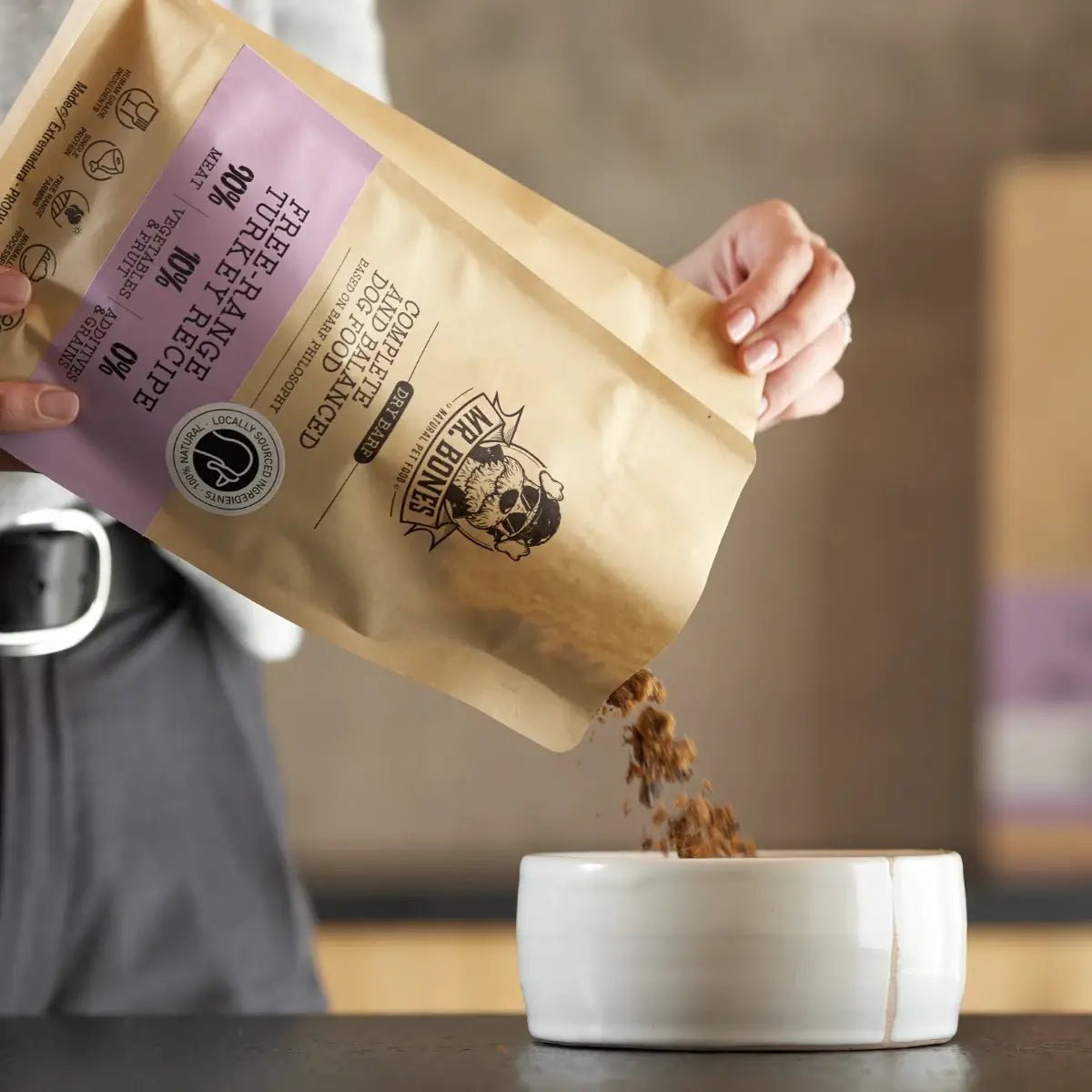 PDRMR05864S - Dry BARF kalkkuna – viljaton täysravinto koirille - 450 grams - Muotitassu