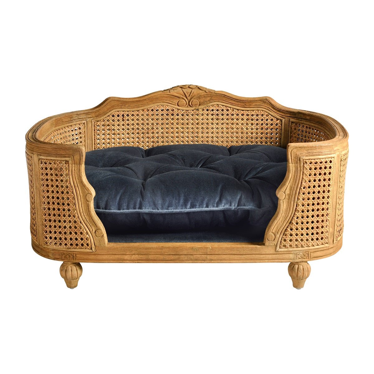 Lord Lou Arthur woven design bed - Deep Blue - Muotitassu
