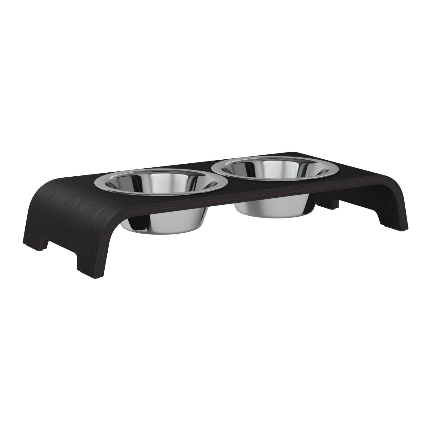 PDODO01112S - dogBar® Classic korotettu ruokakuppiteline - Tumma tammi - S - Muotitassu