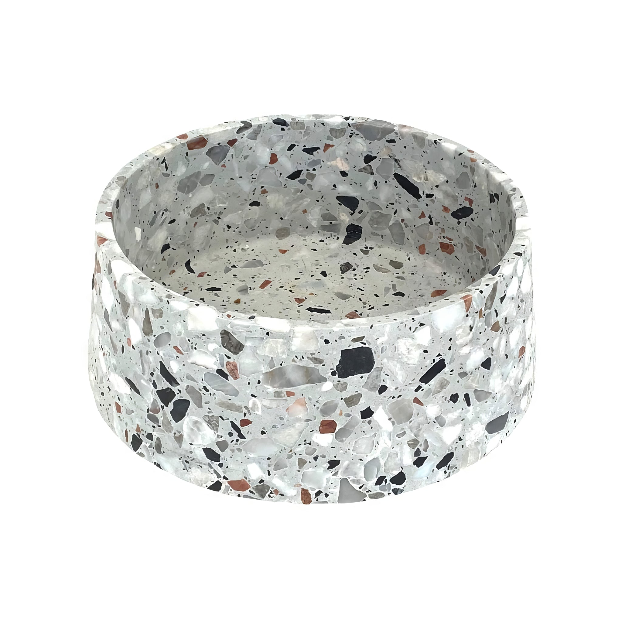 PMAST00317S - Luonnonkivinen design ruokakulho - Terrazzo - 19 cm - Muotitassu