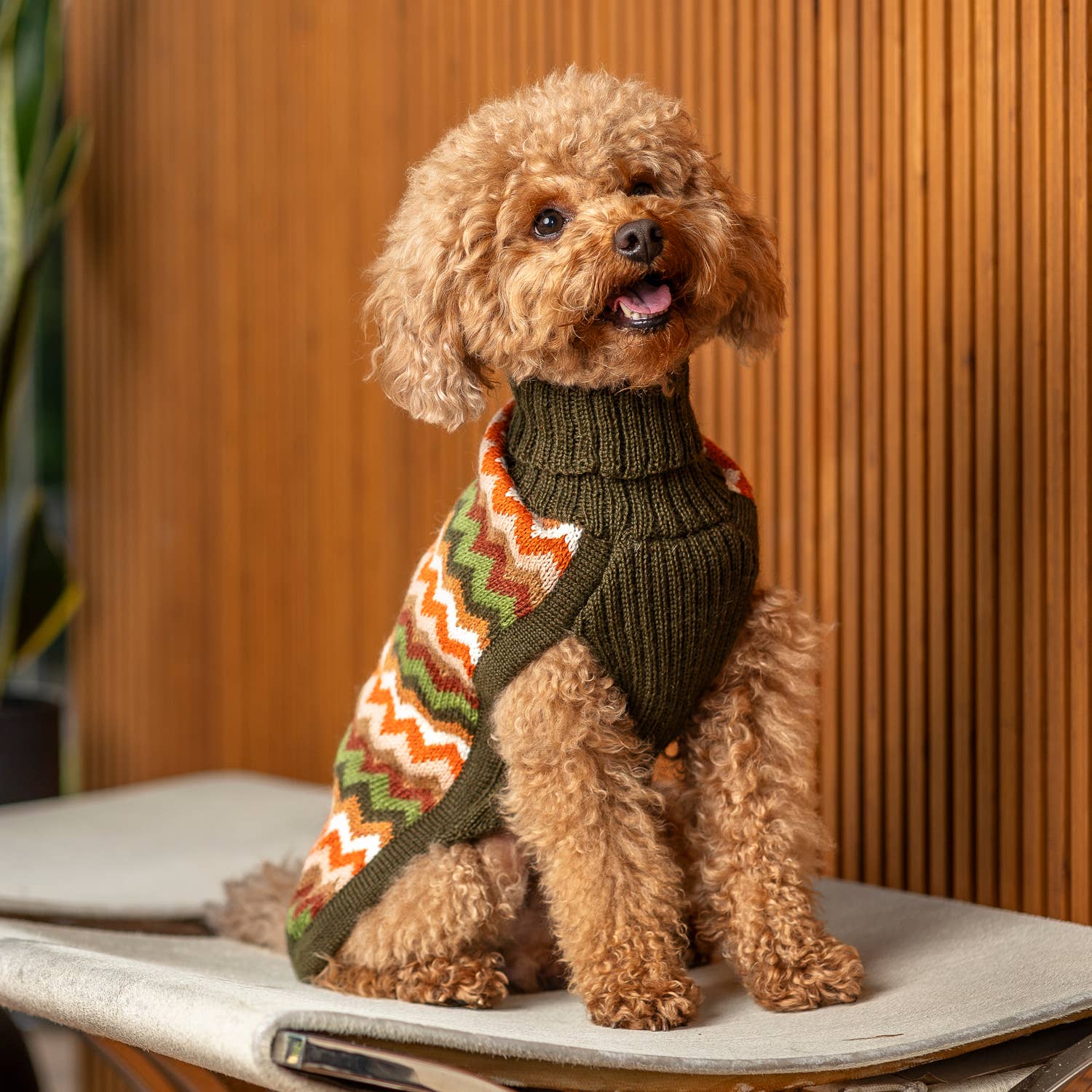 PFOAL05804S - Forest Chevron Knit koiran alpakkaneule - XS - Muotitassu