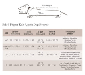 PSAAL05916S - Salt & Pepper Knit 100% koiran alpakkaneule - XS - Muotitassu