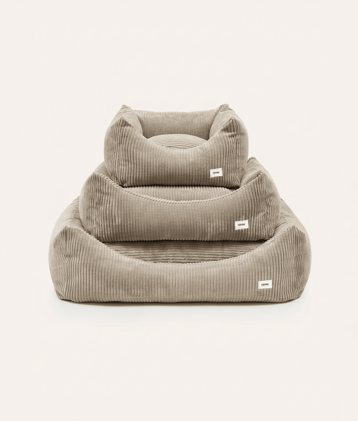 Cafide Snozy koiranpeti - Vakosametti - Beige, koot S, M ja L