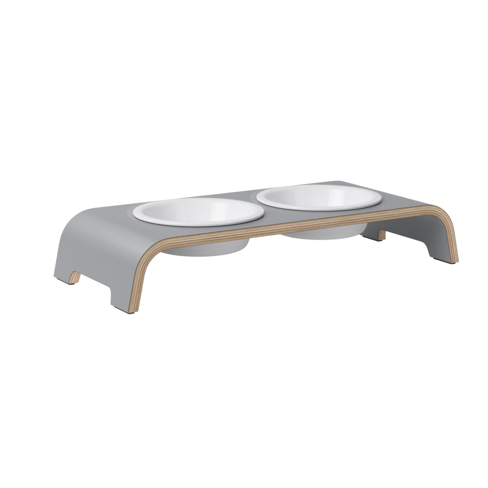 catBar® elevated feeding station for cats - Gray