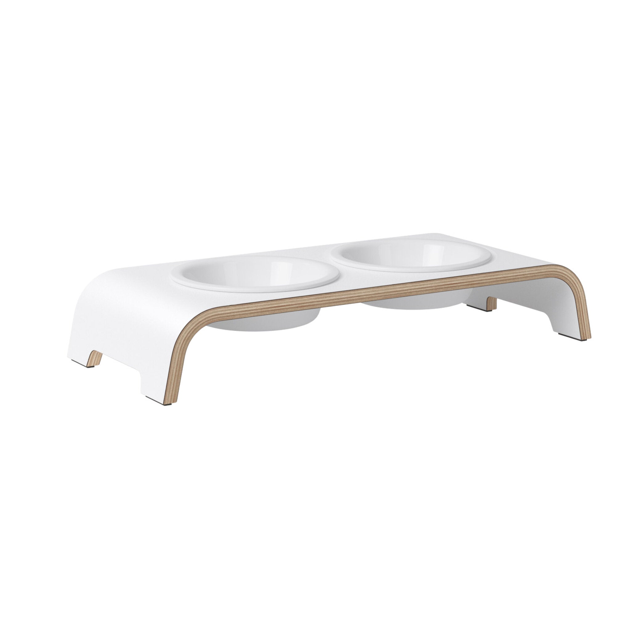 catBar® elevated feeding station for cats - White