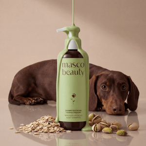 Pistaasi ja kaura -shampoo koiralle sekä kauraa ja pistaasipähkinöitä