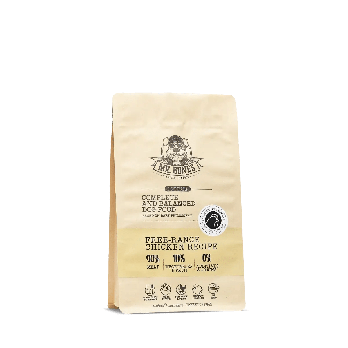 PDRMR05863S - Dry BARF kana – viljaton täysravinto koirille - 450 g - Muotitassu