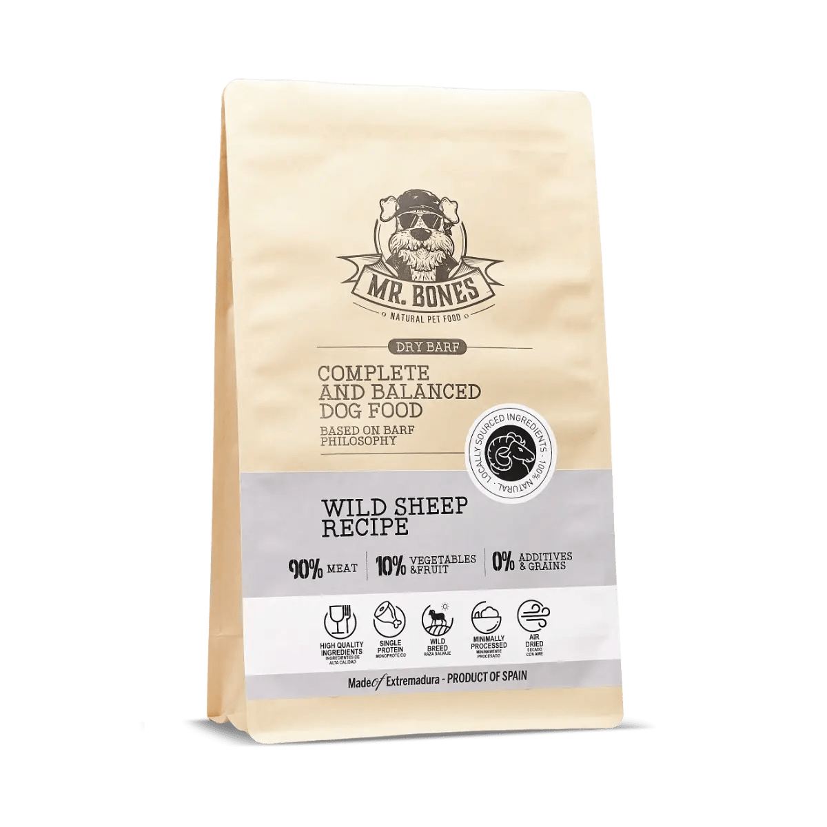 30045 - Dry BARF mufloni – viljaton täysravinto koirille - 3 kg - Muotitassu