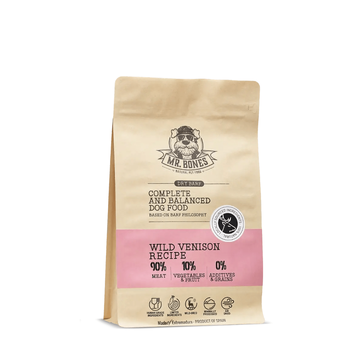 PDRMR05870S - Dry BARF villi peura – viljaton täysravinto koirille - 1 kg - Muotitassu