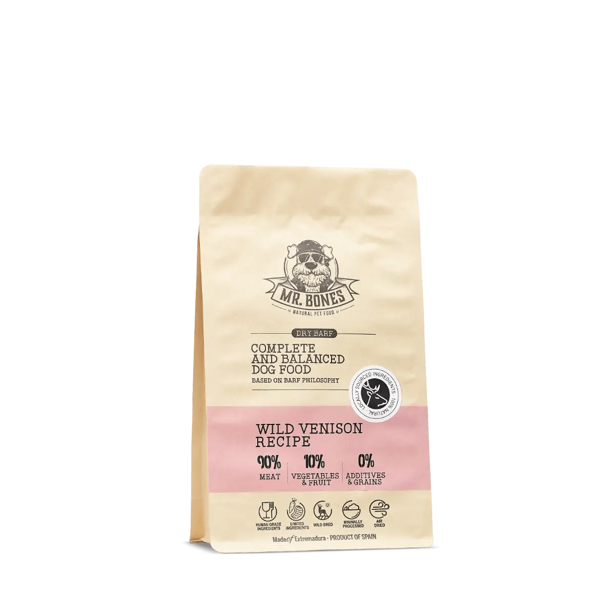 PDRMR05871S - Dry BARF villi peura – viljaton täysravinto koirille - 450 grams - Muotitassu