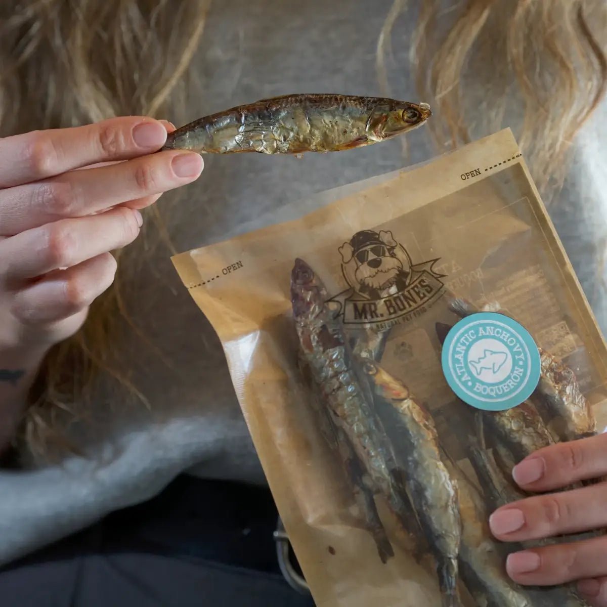 PNAMR05893S - Kuivattu 100% Atlantin anjovis koiralle ja kissalle - Muotitassu