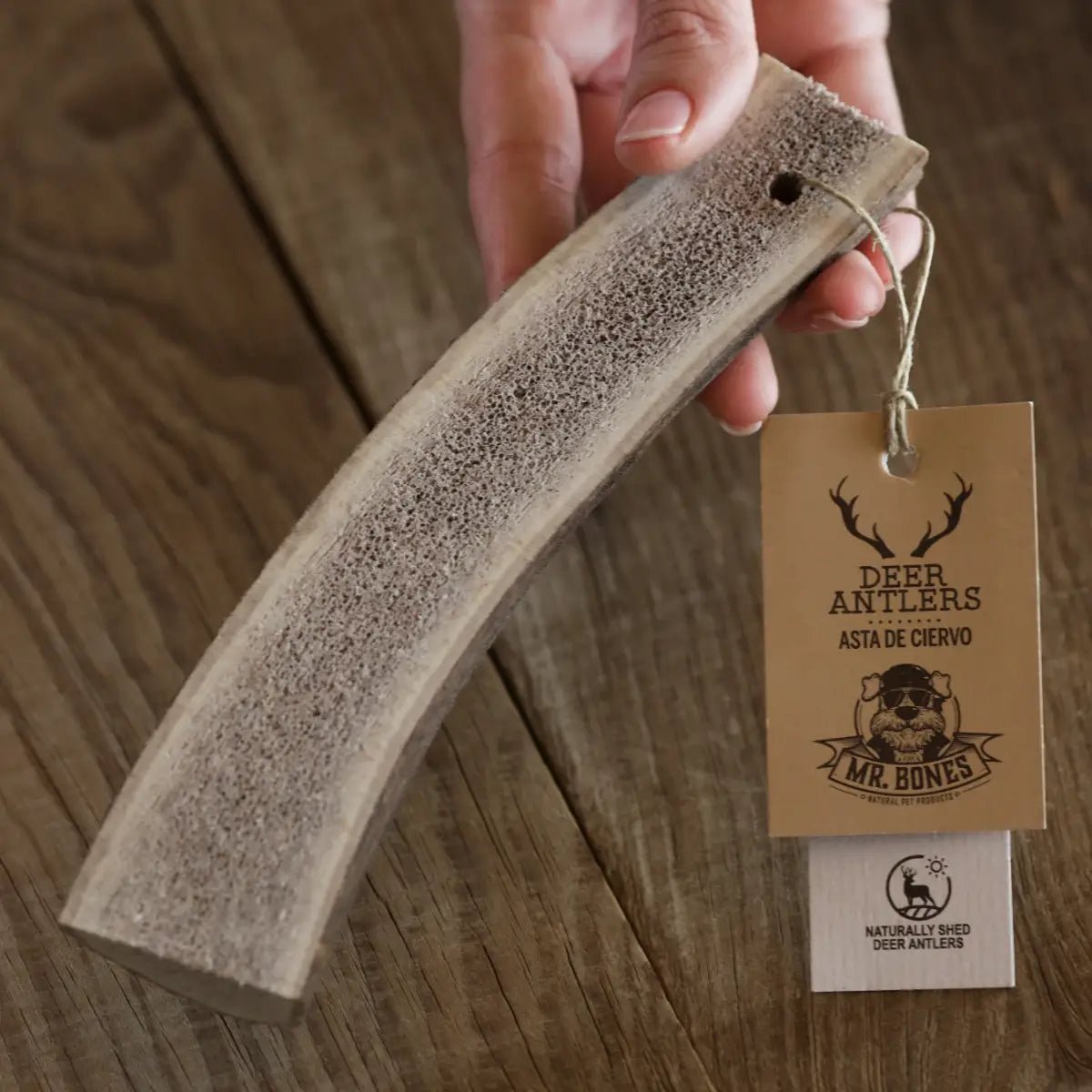 PNAMR05873S - Peuran halkaistu sarvi – luonnollinen puruluu koirille - L (81 - 120g) - Muotitassu