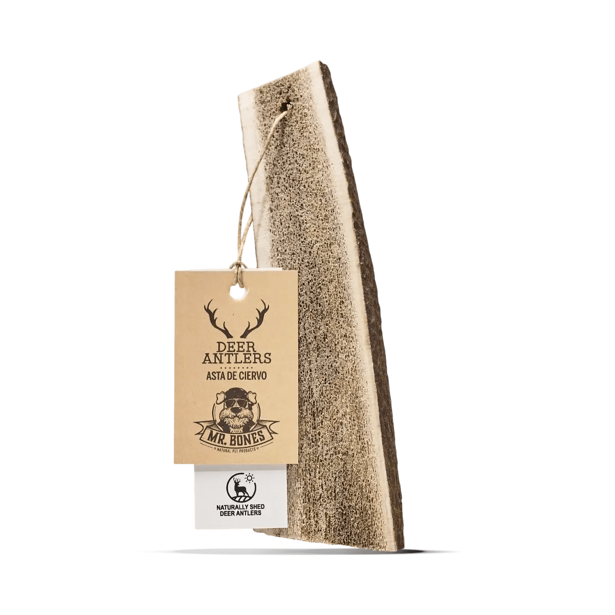 PNAMR05873S - Peuran halkaistu sarvi – luonnollinen puruluu koirille - L (81 - 120g) - Muotitassu