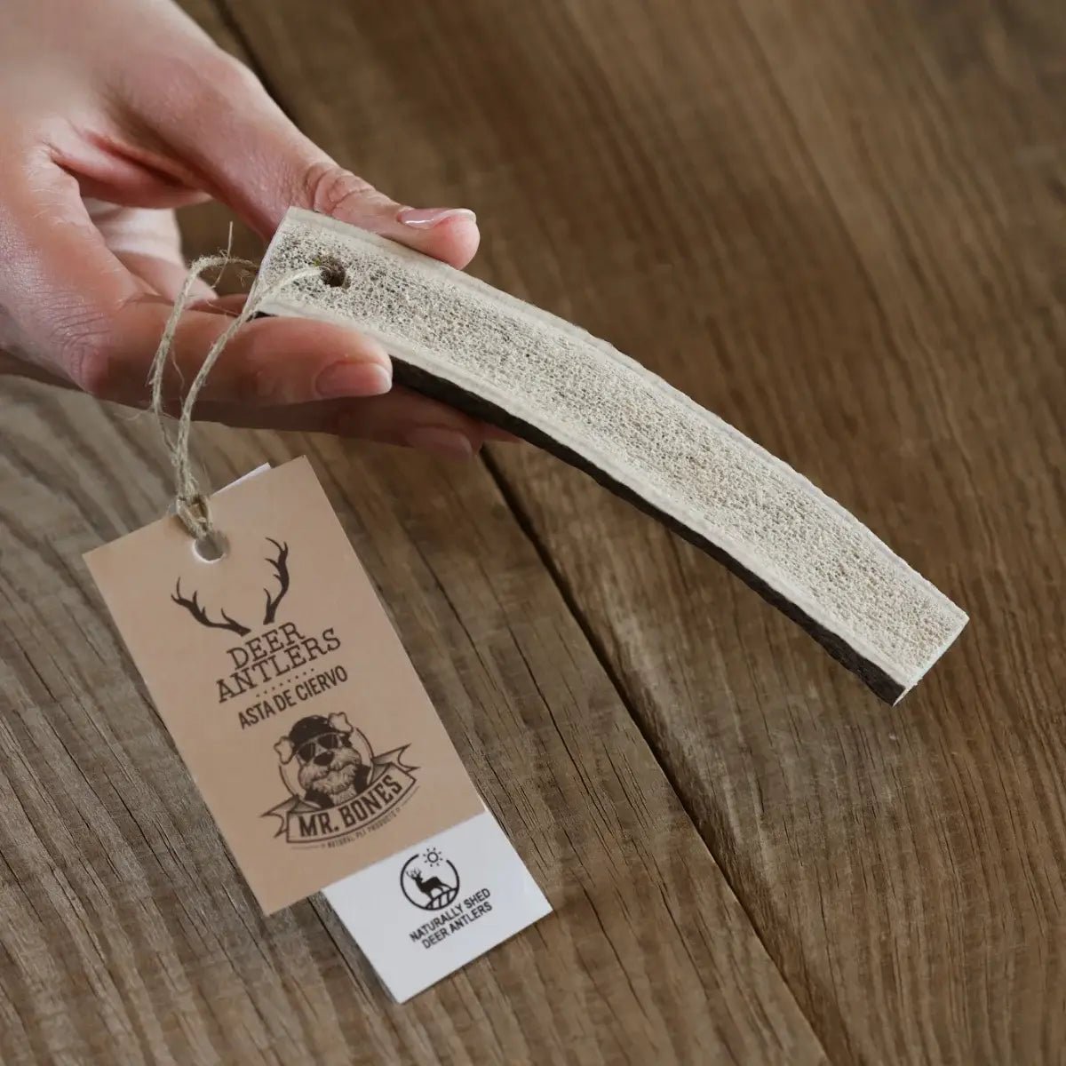 PNAMR05874S - Peuran halkaistu sarvi – luonnollinen puruluu koirille - S (25 - 50g) - Muotitassu