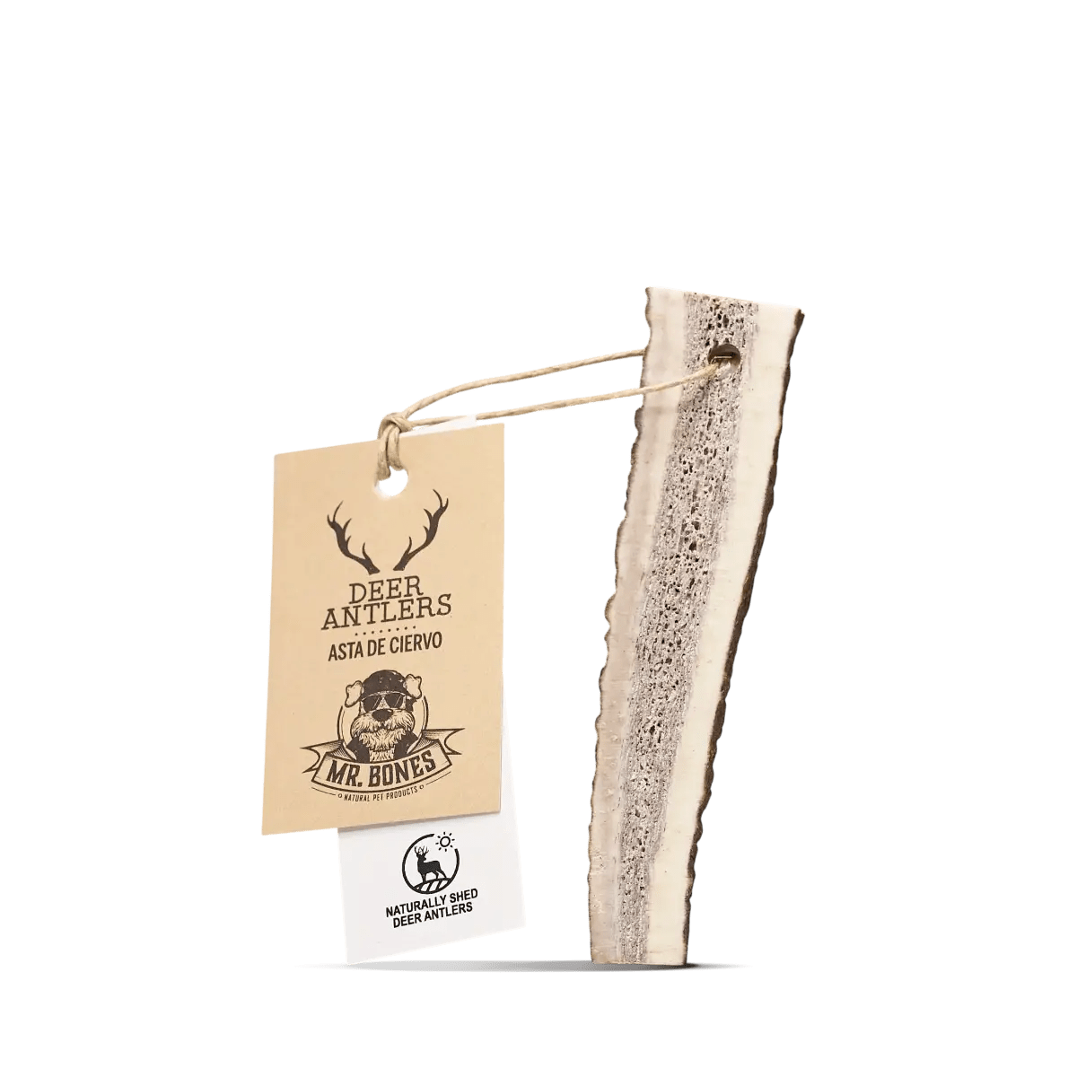 PNAMR05874S - Peuran halkaistu sarvi – luonnollinen puruluu koirille - S (25 - 50g) - Muotitassu