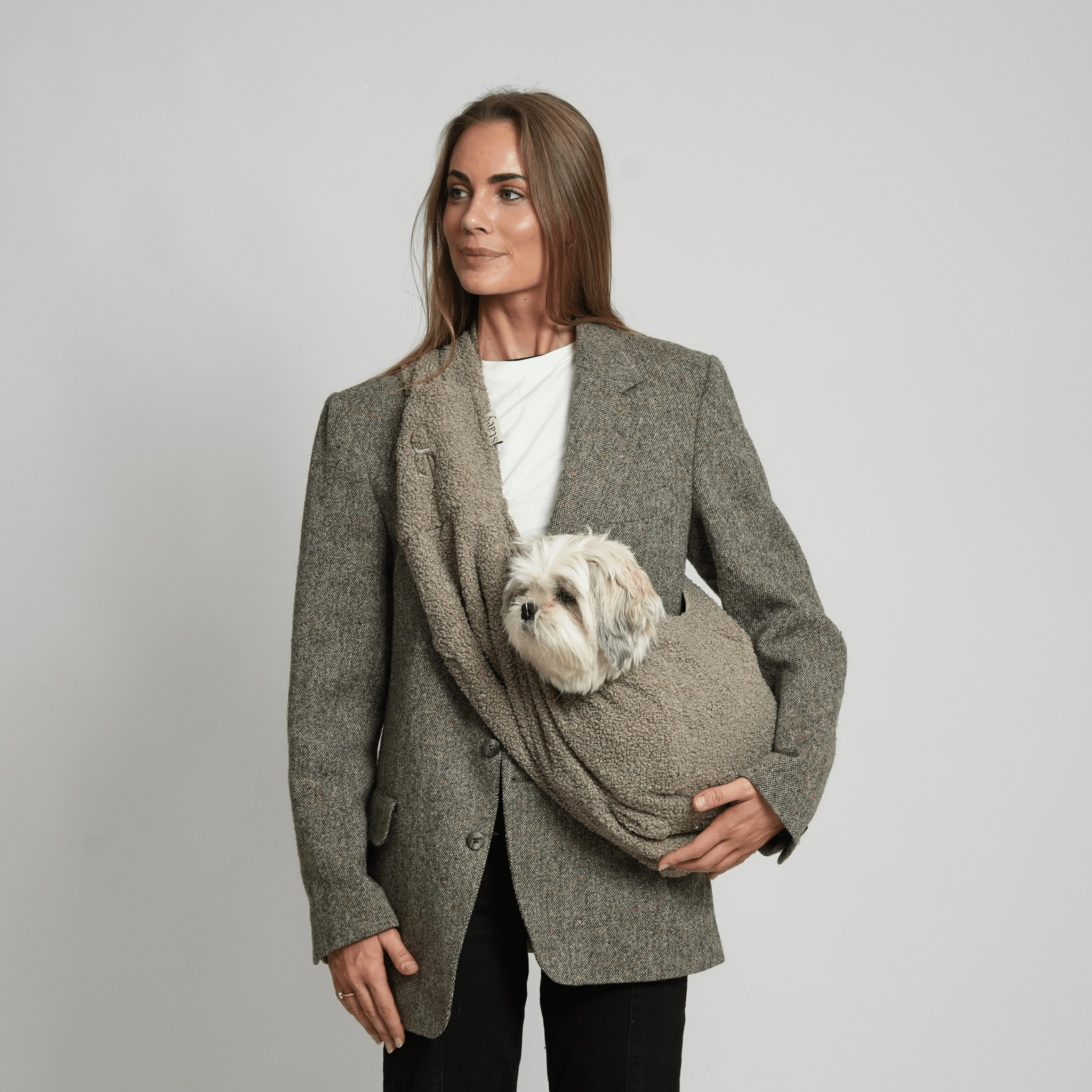 Ava dog carrying bag - Teddy-fleece
