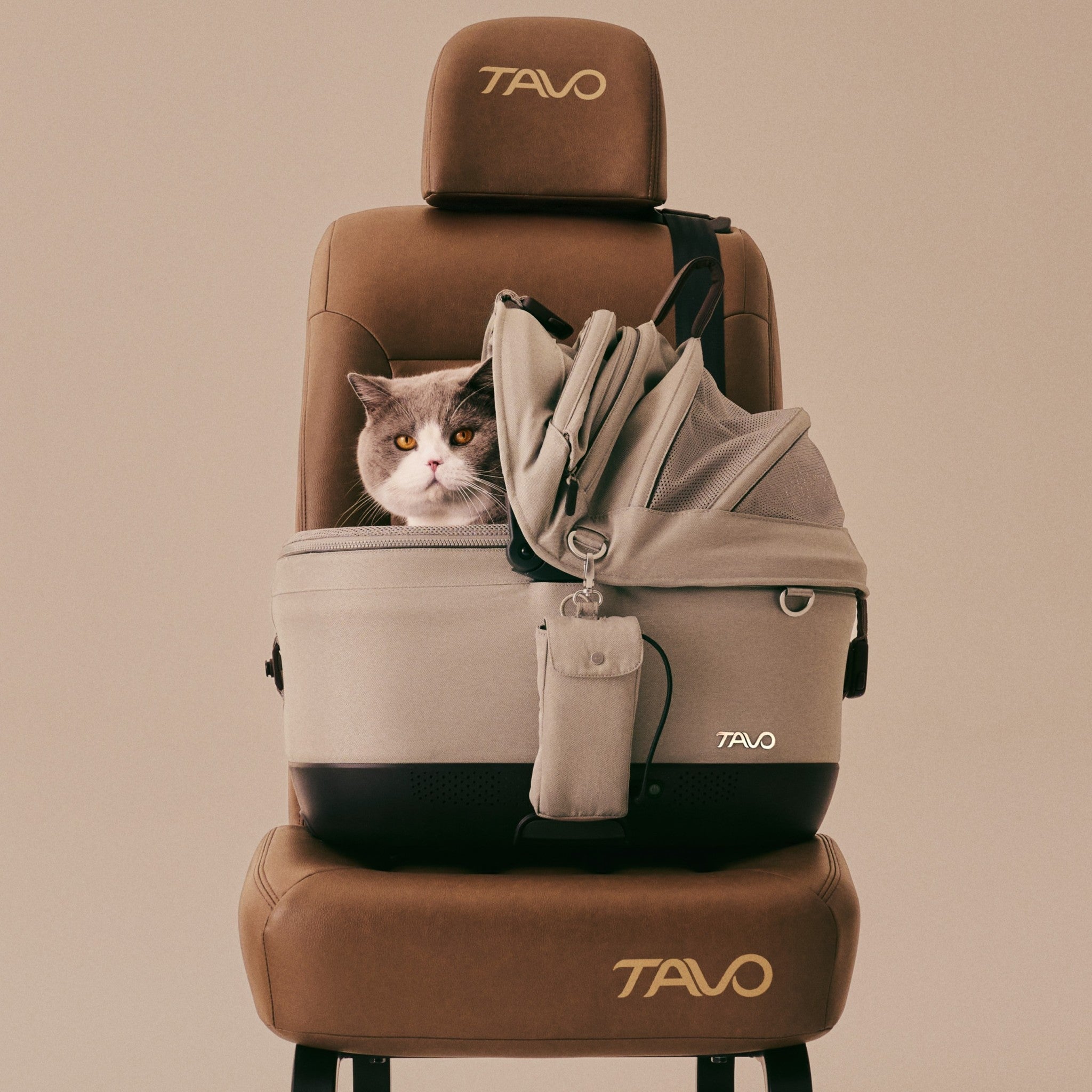 TC0010AAFAW000 - Maeve ISO Wind - Viilentävä lemmikin ISOFIX turvaistuin - Fawn - Muotitassu