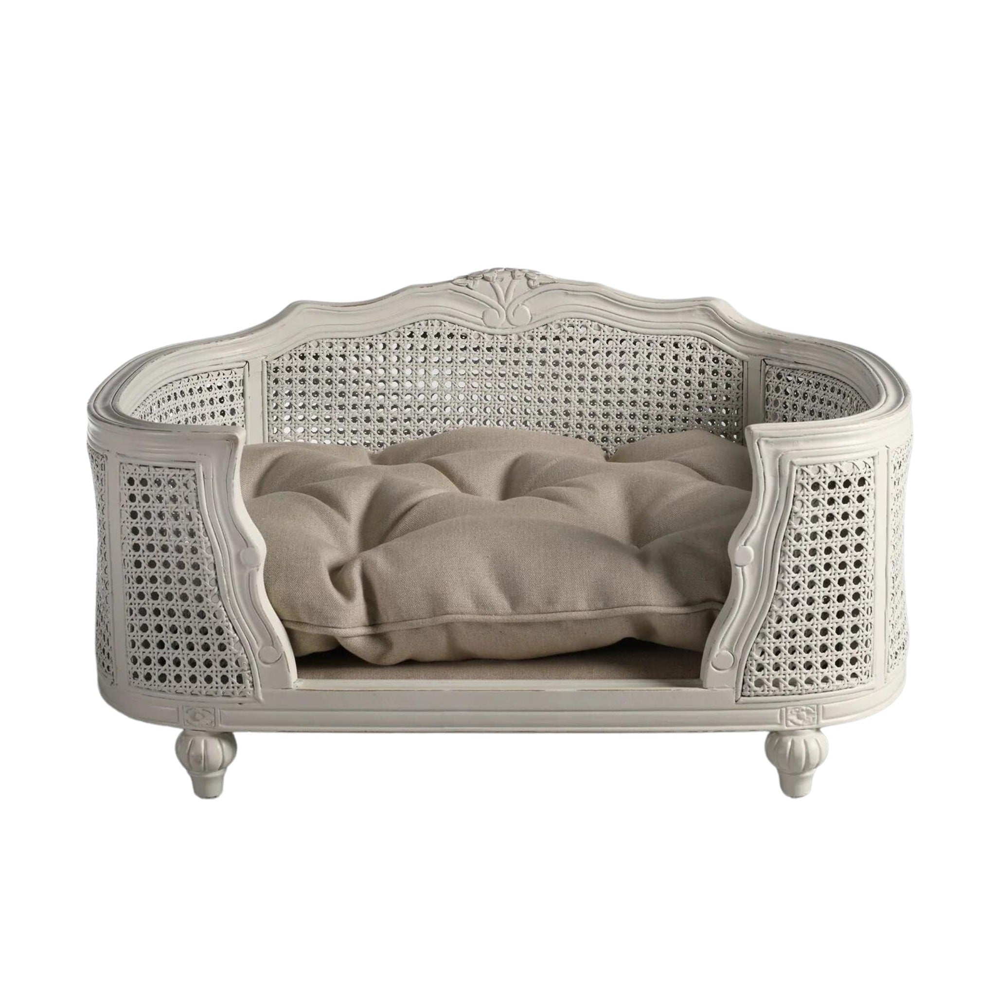 LORD LOU ペットベッドArthurケーン編みエクリュxリネンエクリュ LORD LOU ペットベッドArthurケーン編みエクリュxリネンエクリュ