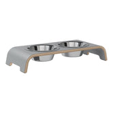 PDODO01079S - dogBar® Classic korotettu ruokakuppiteline - Harmaa - S - Muotitassu