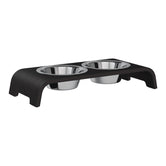 PDODO01112S - dogBar® Classic korotettu ruokakuppiteline - Tumma tammi - S - Muotitassu