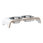 PDODO01068S - dogBar® Classic korotettu ruokakuppiteline - Valkoinen - S - Muotitassu