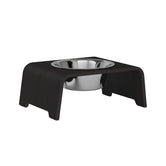 PDODO01286S - dogBar® Single korotettu ruokakuppi - Tumma tammi - M-small - Muotitassu