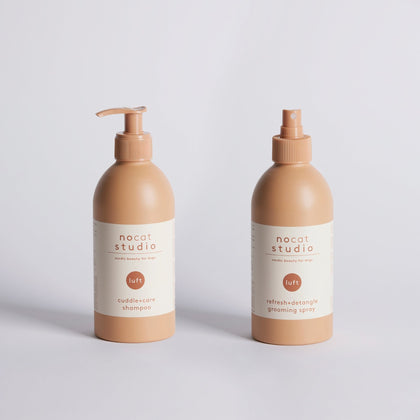 PSHNO01471S - Shampoo ja hoitosuihke tuplapakkaus - LUFT - 2 x 375 ml - Muotitassu